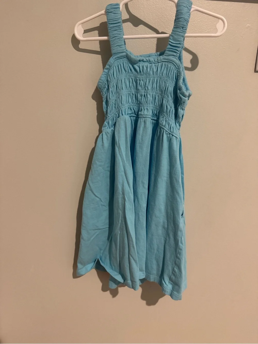 Girls size 6/7-Old Navy Light Blue Girls Sundress with Shirred Top